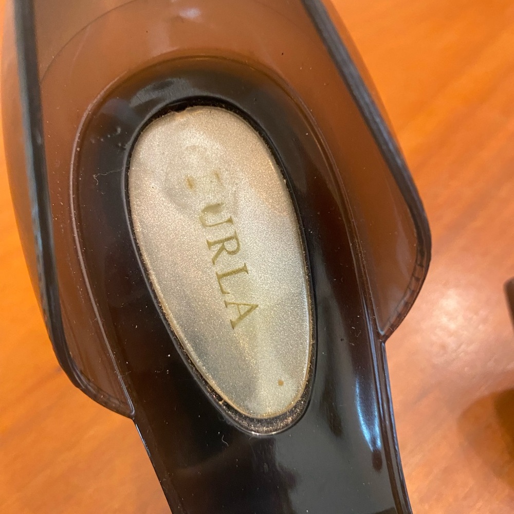 Furla Candy Collection Women's Black Peep-Toe Heels with Bow - Picture 5 of 9